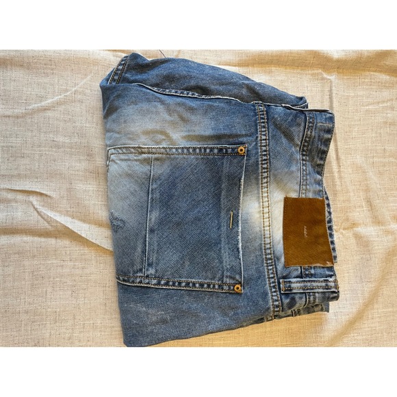 AKOO Denim Jeans‎ Mens 44 Logger Fit Blue Distressed - Picture 14 of 14